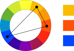 split complementary colour scheme